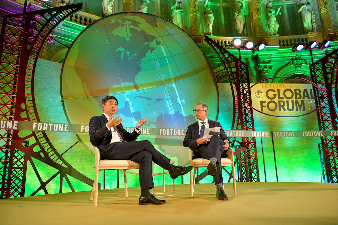 A still frame of the conference